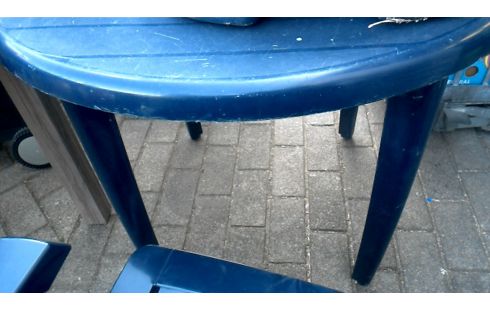 TUINTAFEL ROND BLAUW PVC