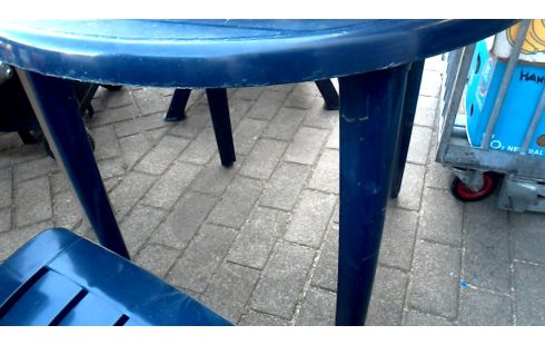TUINTAFEL ROND BLAUW PVC