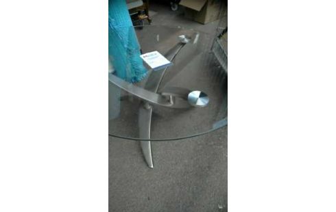 TABLE BASSE VERRE/ACIER