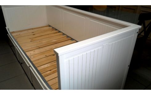 BETT IKEA WEISS 3 SCHUBLADEN