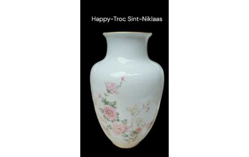 VASE LIMOGES WEISS PORZELLAN BLUME