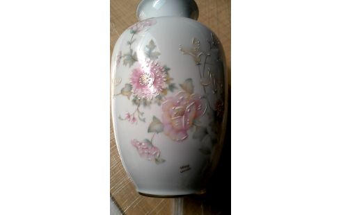 VASE LIMOGES WEISS PORZELLAN BLUME