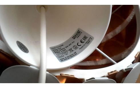 SUSPENSION IKEA BLANCHE OR