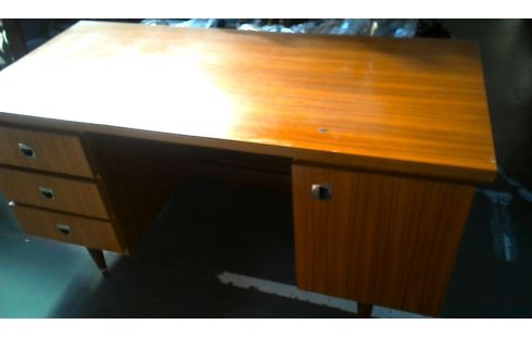 SCHREIBTISCH IM VINTAGE-STIL, , HOLZ LOOK 1 TÜR 3 SCHUBLADEN