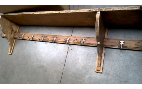 PORTE MANTEAU MURAL ANTIQUE ORME