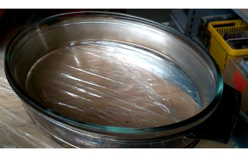 SCHAAL VERZILVERD PYREX GLAS