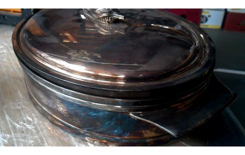 SCHAAL VERZILVERD PYREX GLAS