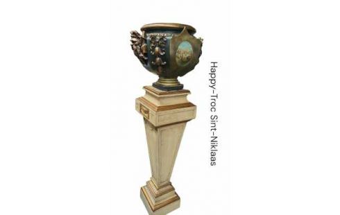 COLONNE MET, , POT DE FLEURS ITALIEN, , BOIS PLATRE