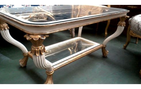 MESA DE SALÓN BLANCA OR HIELO, , POLICROMO