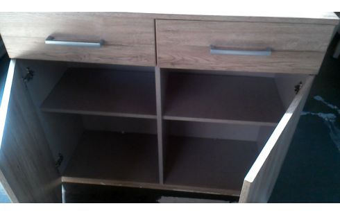 CAISSON 2 PORTES / 2 TIROIRS, , BOIS LOOK