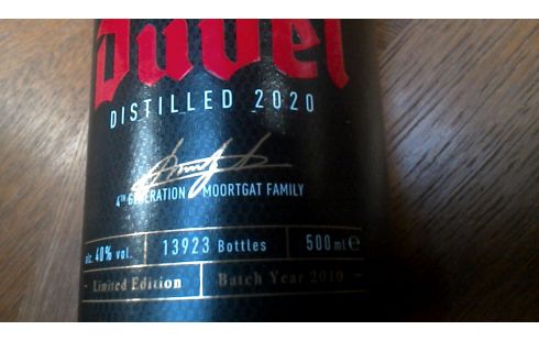 FLES DUVEL DISTILLED 2020. 10 JAAR