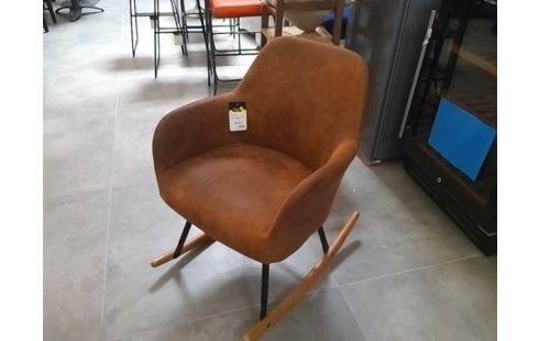 ROCKING CHAIR SIMILICUIR CAMEL