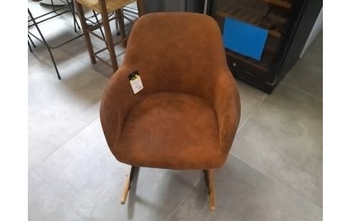 ROCKING CHAIR SIMILICUIR CAMEL