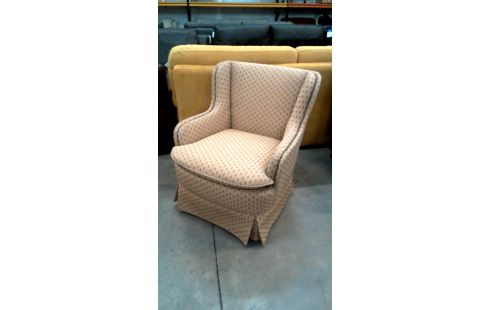 FAUTEUIL  LAAG ROZEROOD MOTIEF