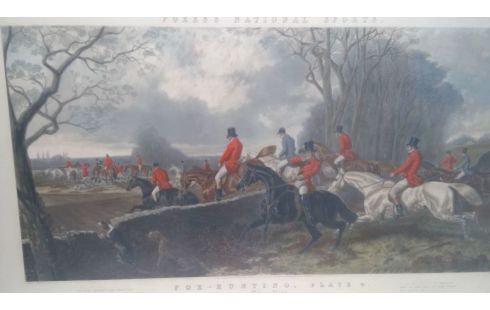 GRAVURE FOX HUNTING J. HARRIS
