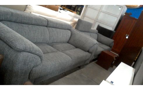 WOHNZIMMER GRAU STOFF