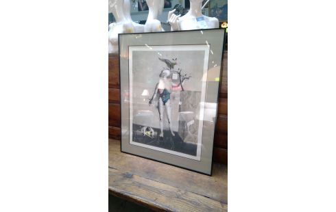 PAUL WUNDERLICH LITHO SELF PORTRAIT/EPREUVE D'ARTIST SIGN