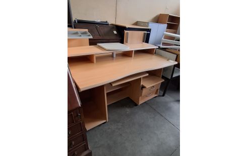 BUREAU LOGISTIQUE BOIS CLAIR 2 TIROIRS