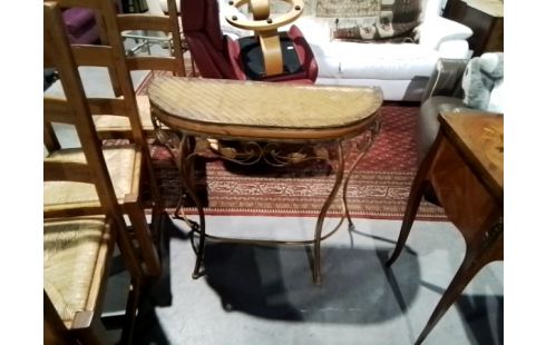 CONSOLE MÉTAL DECOR FEUILLE