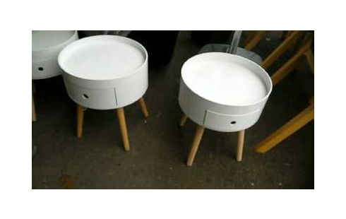 NACHTTISCH RUND WEISS