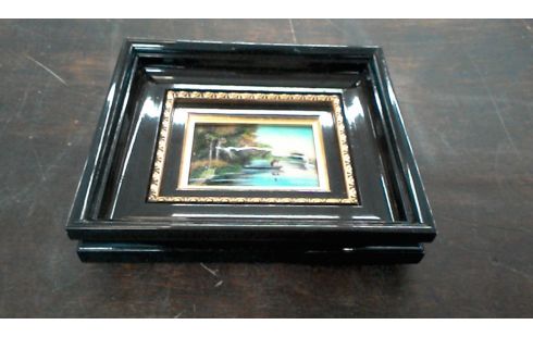 TABLEAU SIGNE BETOURNE EMAIL DE LIMOGES 17X20