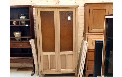 BIBLIOTHEQUE CHENE DECAPÉ 2 PORTES ANNEE 30