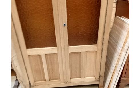 BIBLIOTHEQUE CHENE DECAPÉ 2 PORTES ANNEE 30