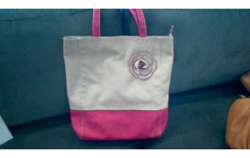 SACS A MAIN CABAS ROSE ET BEIGE