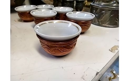 TASSE CUIVRE TURC lot de 6