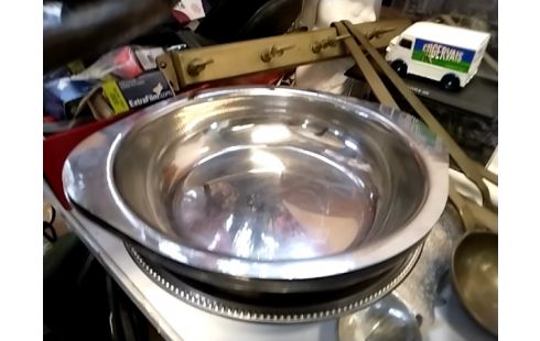 SALADIER EN INOX LOT DE 2+1 PLATEAU