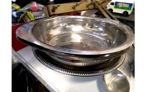 SALADIER EN INOX LOT DE 2+1 PLATEAU