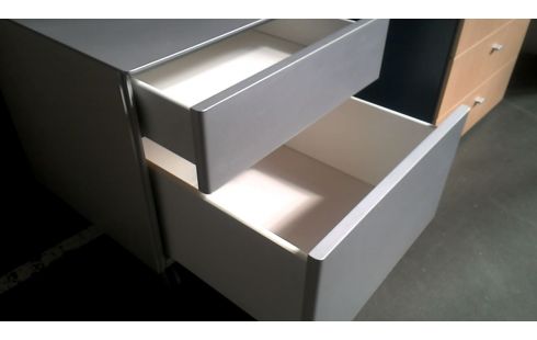 CAISSON DE BUREAU 2 TIROIRS, , MOBILE GRIS