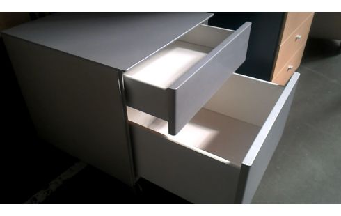 CAISSON DE BUREAU 2 TIROIRS, , MOBILE GRIS
