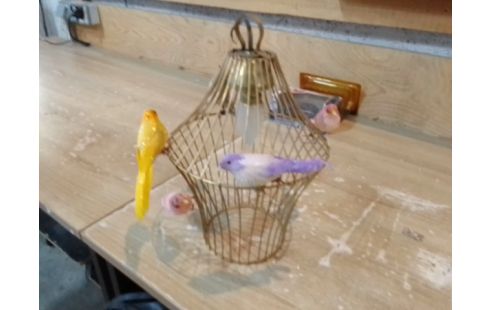 LUMINAIRE CAGE A OISEAUX