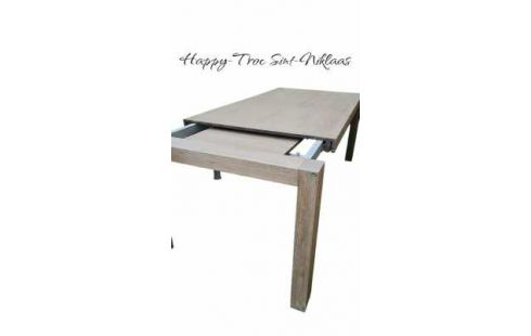 TABLE DE SALLE A MANGER CERUSE CHENE ALLONGE