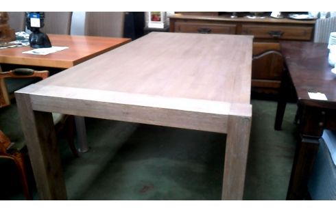 TABLE DE SALLE A MANGER CERUSE CHENE ALLONGE