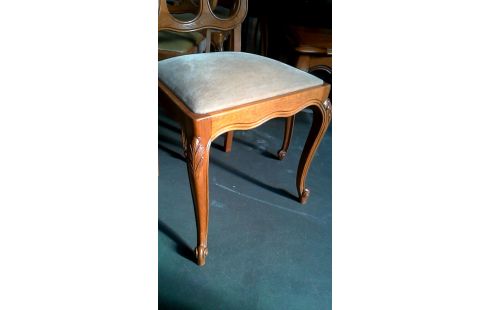 4 CHAISES TISSU BEIGE CHENE STYLE LOUIS XV