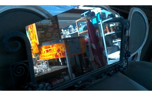 SPIEGEL ART DECO SMEEDIJZER ROZEN