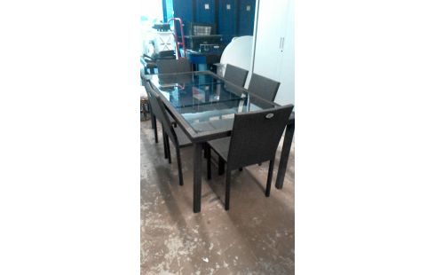 TABLE DE JARDIN + 6 CHAISES