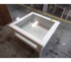 TABLE BASSE VITRÉE TYPE VITRINE EN L'ETAT