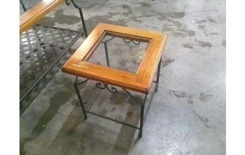 SELLETTE BOIS METAL VERRE