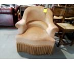FAUTEUIL CRAPAUD VELOURS OCRE