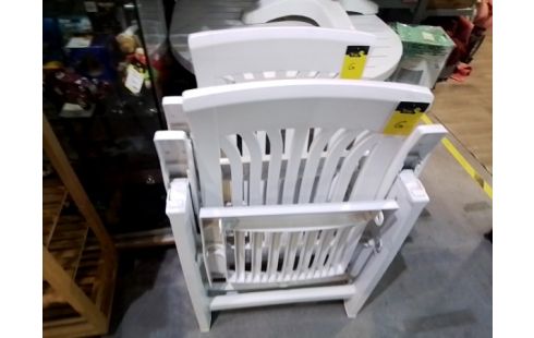 FAUTEUIL PVC BLANC X2