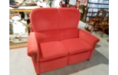 CANAPE 2P VELOURS ROUGE