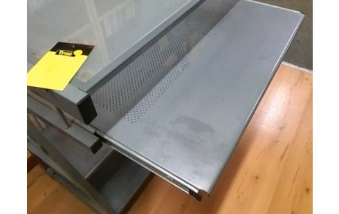BUREAU INFORMATIQUE METAL AVEC VERRE