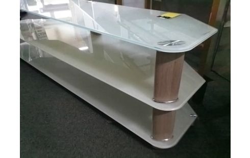 MEUBLE TV PLATEAUX VERRES