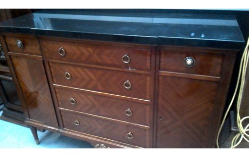 ANRICHTE. ENGLISCH MAHAGONI-PYRAMIDE 6 SCHUBLADEN 2 TÜREN