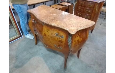 COMMODE STYLE LOUIS XV 2 TIROIRS SANS CLÉ EN L'ÉTAT