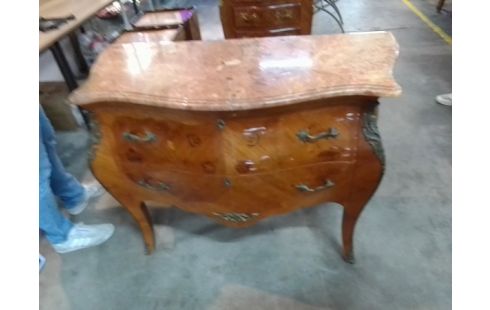 COMMODE STYLE LOUIS XV 2 TIROIRS SANS CLÉ EN L'ÉTAT