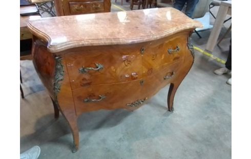 COMMODE STYLE LOUIS XV 2 TIROIRS SANS CLÉ EN L'ÉTAT